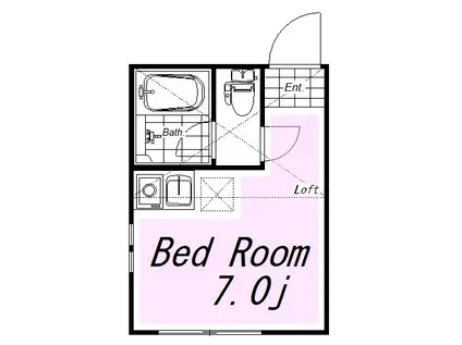 ユナイト汐入ウィリアム・ウォーカー(ワンルーム/2階)の間取り写真