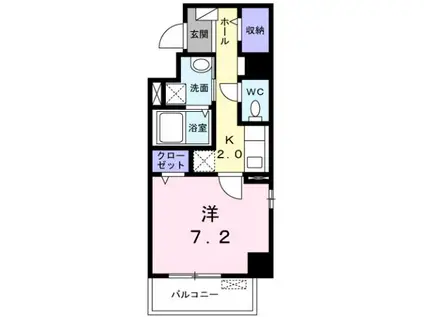 グランデ ピーノ 大師(1K/5階)の間取り写真