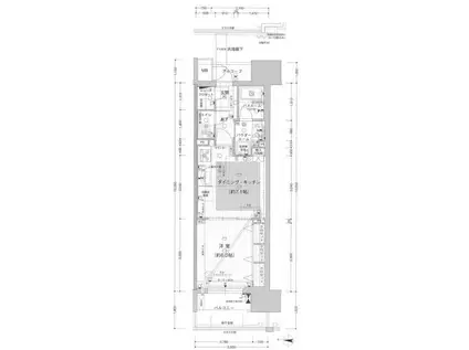 プレサンスグラン丸の内(1DK/11階)の間取り写真