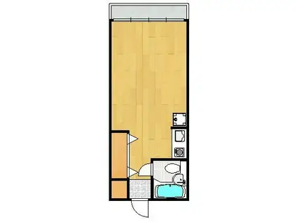 霞町コーポ(ワンルーム/11階)の間取り写真