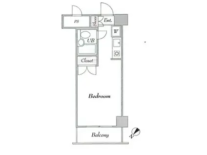 ティーズ エコ川崎(ワンルーム/8階)の間取り写真