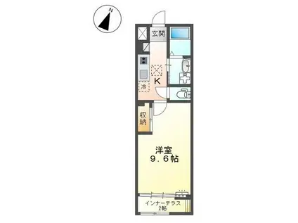 ベル アメニティ(1K/1階)の間取り写真