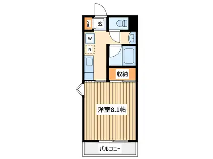 シーズ 18 コヤタ(1K/2階)の間取り写真