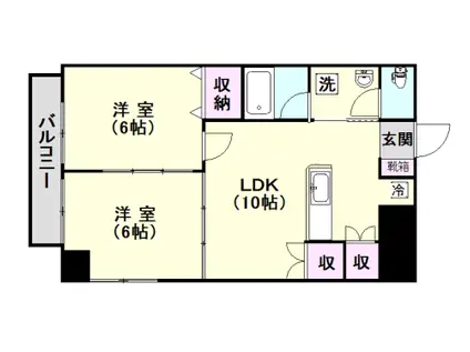 リードインアイエスヒラノ(2LDK/5階)の間取り写真