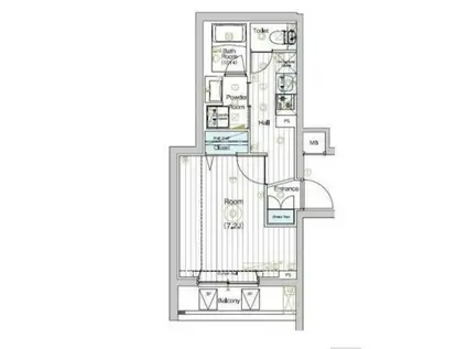 MAXIV北赤羽DUE(1K/4階)の間取り写真