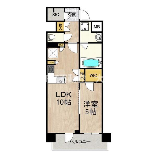 リンクハウス難波元町(1LDK/3階)の間取り写真