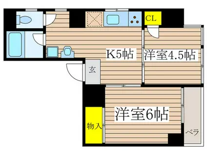 メゾンマルシン(2K/3階)の間取り写真