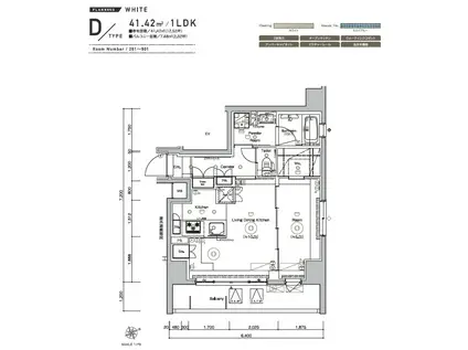 SYFORME UENO ASYL COURT(1LDK/9階)の間取り写真