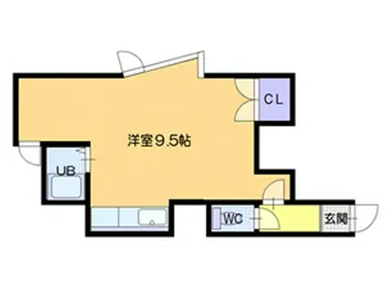 パルコート文京台41(ワンルーム/1階)の間取り写真