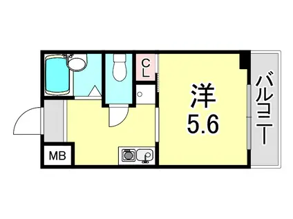 レジェンド西宮(1K/3階)の間取り写真