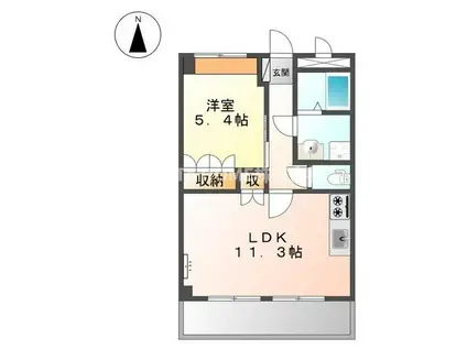 グランソーレ(1LDK/2階)の間取り写真