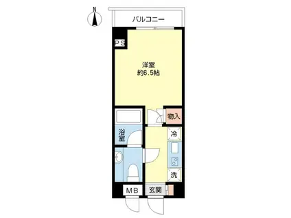 LA PORTE(1K/2階)の間取り写真