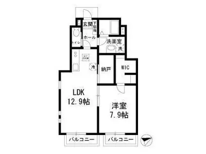 VILLE EST Ⅰ(1SLDK/1階)の間取り写真