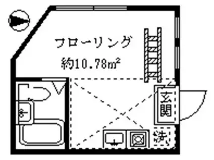 ライフピアモジュール(ワンルーム/2階)の間取り写真
