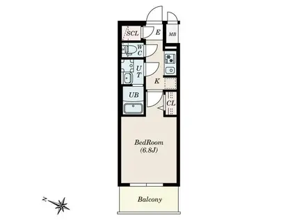 S-RESIDENCE熱田一番(1K/2階)の間取り写真