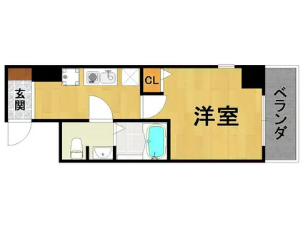 VIVER西台(1K/8階)の間取り写真