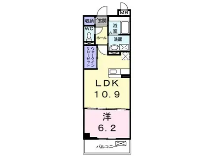 グラン アビタシオン(1LDK/1階)の間取り写真