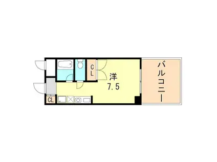 グッドライフ大津和I(ワンルーム/7階)の間取り写真