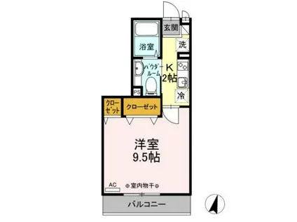 GRANDE-北烏山1丁目-(1K/1階)の間取り写真