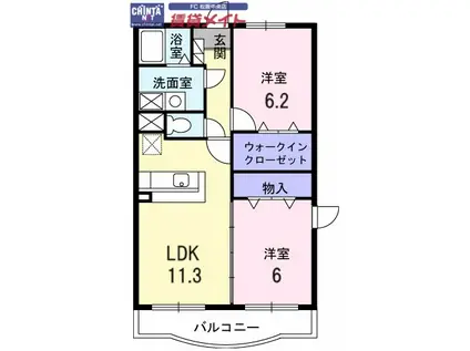 プレサンスTHE KYOTO 新町通(1DK/7階)の間取り写真