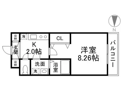 プレサンス東三国駅前グランクラス(1K/10階)の間取り写真