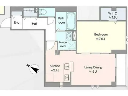 アグレアーブル(2LDK/2階)の間取り写真