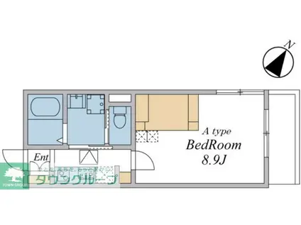ウィンドテラス新鎌ヶ谷(1K/1階)の間取り写真