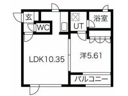 MEGURO POINT メグロポイント(1LDK/3階)の間取り写真