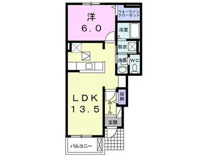 メゾンアスティケII(1LDK/1階)の間取り写真