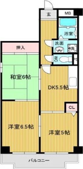 リアライズ矢田川(3DK/6階)の間取り写真