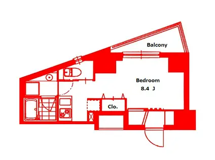 MY桜木町(ワンルーム/2階)の間取り写真