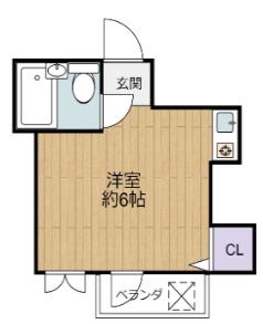 イオボヌール江古田(ワンルーム/3階)の間取り写真
