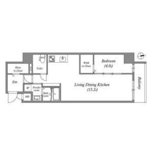 LEGALAND猫 MIYAKOJIMA(1LDK/7階)の間取り写真