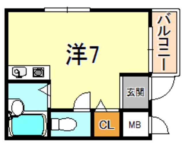 シティライフ稗原(ワンルーム/4階)の間取り写真
