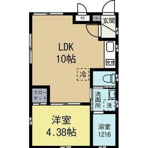 LE GIOIE 名駅(1LDK/3階)の間取り写真