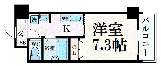 GP栄本町通(1K/12階)の間取り写真
