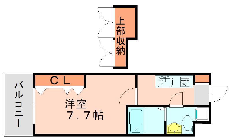 NO.66 GUARANTEE21 HAKATA(1K/11階)の間取り写真