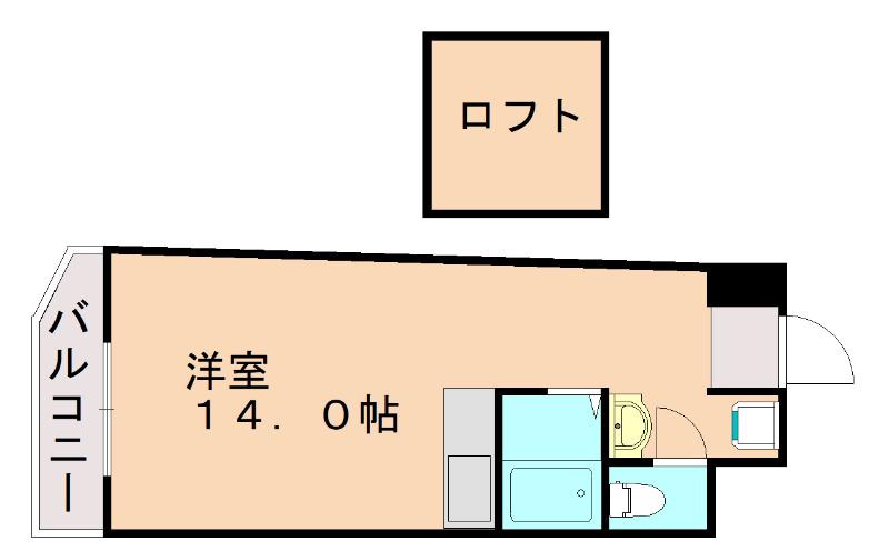 サンシティ日明(ワンルーム/6階)の間取り写真