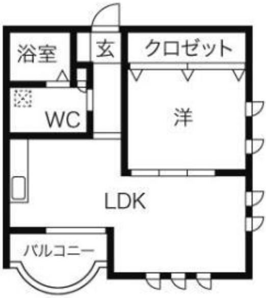 ウッドマンション和光(1LDK/1階)の間取り写真