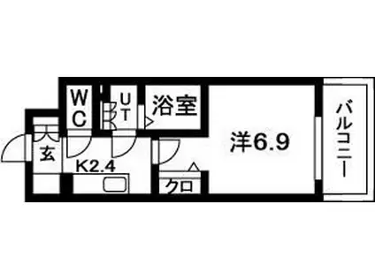 N.S ZEAL大曽根(1K/6階)の間取り写真