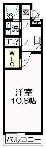 モンサント旭町(1K/1階)の間取り写真