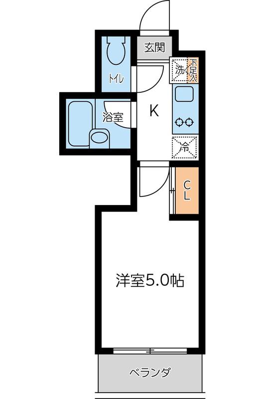 CITY SPIRE東小金井(1K/3階)の間取り写真