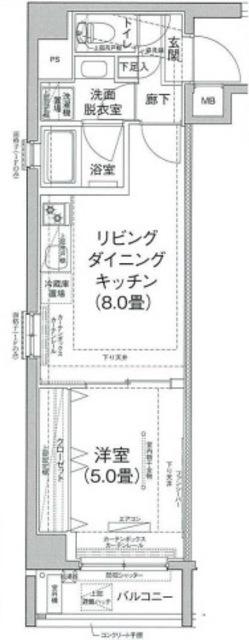 アイル プレミアム江古田(1LDK/4階)の間取り写真