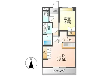 ルーエンハイム大森 II(1LDK/2階)の間取り写真