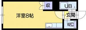 AMS江別I(ワンルーム/3階)の間取り写真