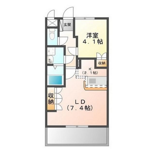 CLARTE.PLACE(1LDK/2階)の間取り写真