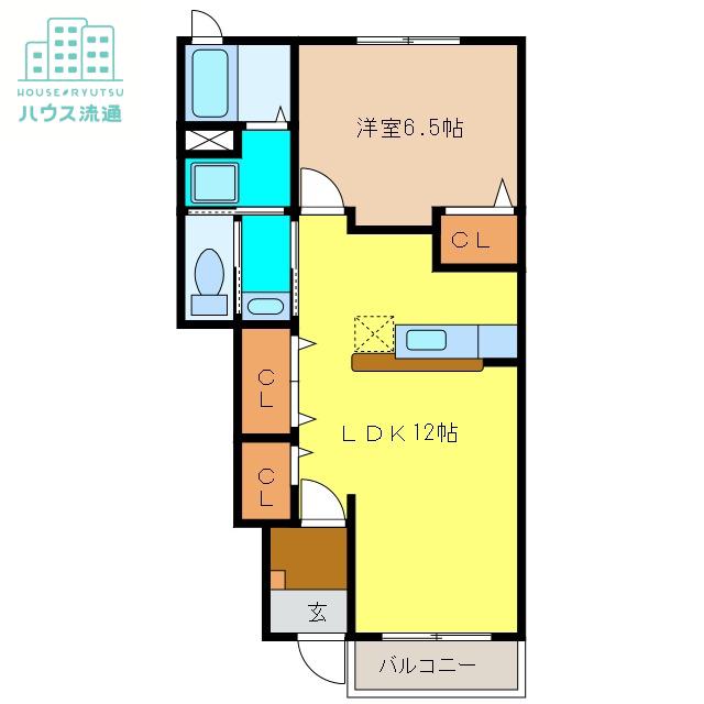 シャルマン壱番館(1LDK/1階)の間取り写真