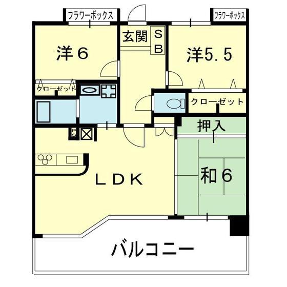 コアマンション大江 803号(3LDK/8階)の間取り写真