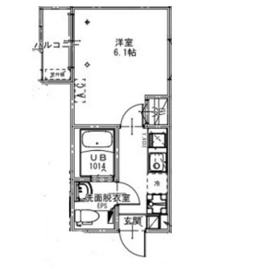 KEIAI RESIDENCE せんげん台VII(1K/2階)の間取り写真