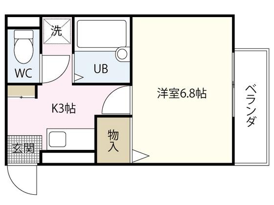 アイビル(1K/3階)の間取り写真